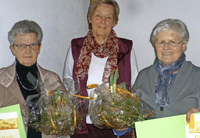 Die geehrten Ingrid Kser (links) und ...rsten Vorsitzenden Hannelore Schweizer  | Foto: Rasenberger