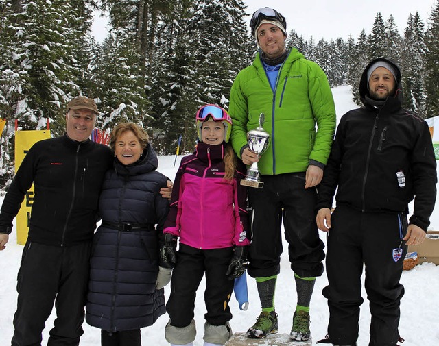Ski-Club-Vorsitzender Karl-Wilhelm Gut..., dieses Mal Zweitbester (von links).   | Foto: Konrad Ruh
