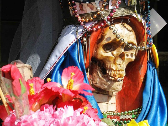 Santa-Muerte-Figur in Laredo, Mexiko.   | Foto: Wikipedia
