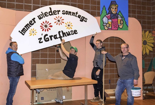 Das Bhnenbild mit dem Motto fr den Z...swein und Zunftmeister Harald Morath.   | Foto: Chris Seifried