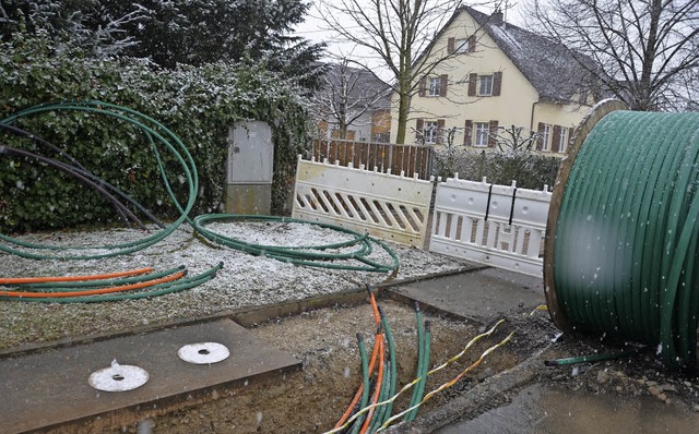 Die Breitbandvernetzung in der Gemeind...n luft - hier im Ortsteil Seefelden.   | Foto: Sigrid Umiger