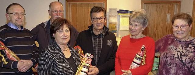 Ehrungen beim Tennisclub Maulburg (von...istian Krumbholz und Sandra Tscheulin.  | Foto: Hans-Jrgen Hege