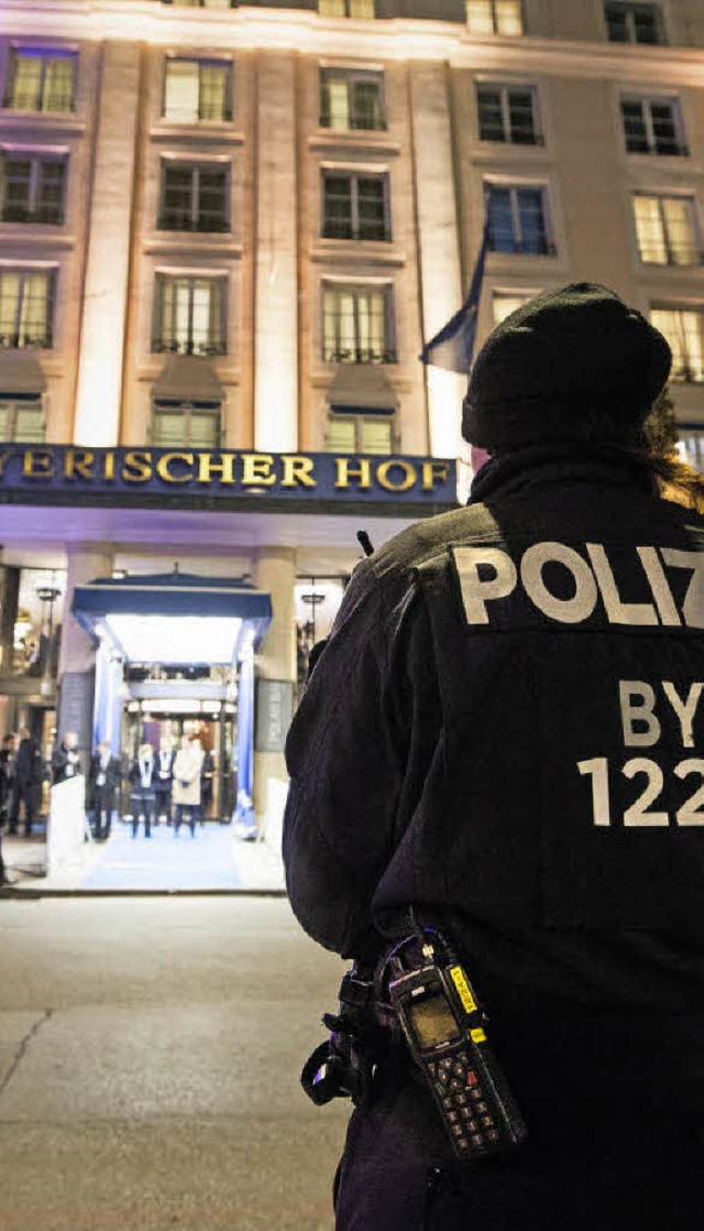 Polizei schtzt die Sicherheitskonferenz in Mnchen.   | Foto: dpa