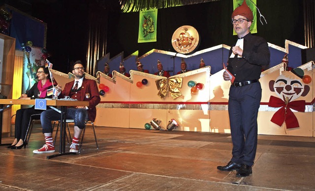 Sebastian Berblinger, Jan Reinbold und Ute Herrmann-Glckle von der Stadtmusik  | Foto: Michael Haberer