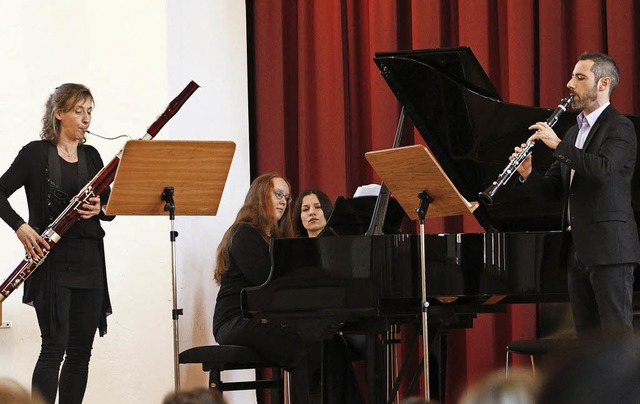 Glinkas Trio Pattique beim Lehrerkonz...(Fagott), Marie-Luise Klein (Klavier)   | Foto: Heidi Fssel