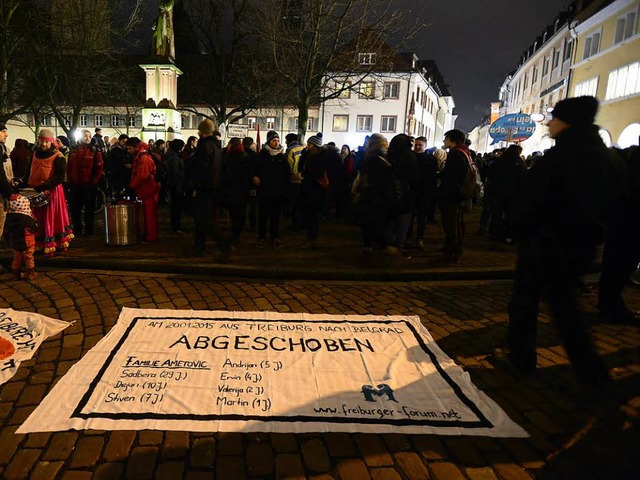 Eine  Demo  von 2015 gegen die Abschiebung der Ametovics   | Foto: schneider