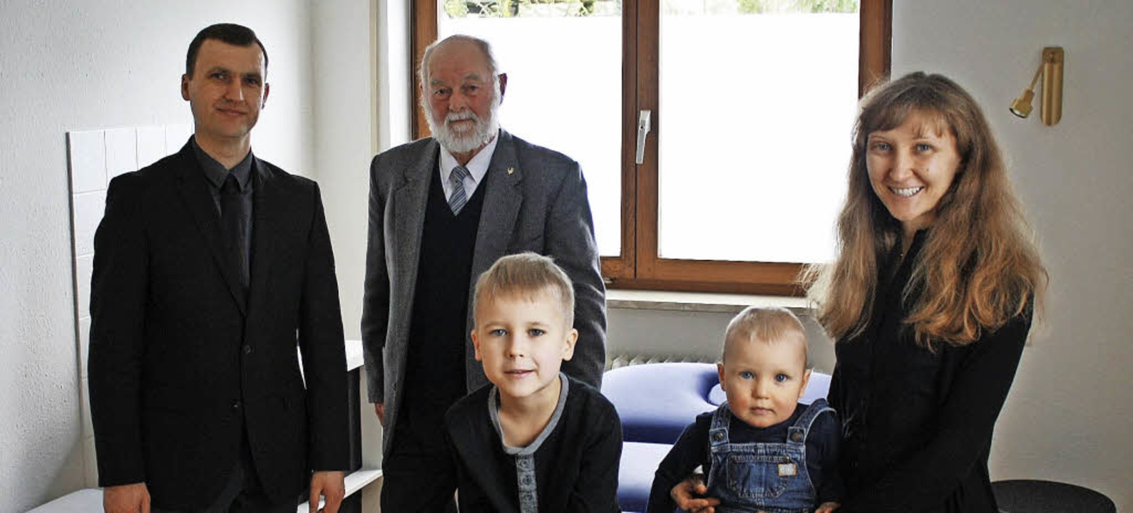 Michael Funk (links) betreibt in Oberh...frau Olga Funk mit den beiden Söhnen.   | Foto: Werner Schnabl