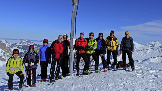 Die Bonndorfer Bergsteiger wurden bei ...stieg zum  Rtistein (2025m) belohnt.   | Foto: Privat
