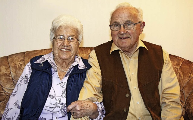 Theresia und Anton Wernet aus Niederwinden feiern heute die diamantene Hochzeit.  | Foto: Daniel Fleig