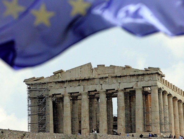 Griechenland und seine Schulden stehen...okus der europischen ffentlichkeit.   | Foto: dpa