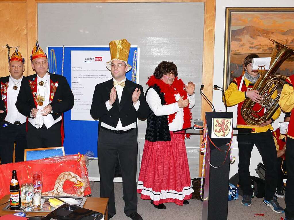 Hoch her ging es bei der Brgermeisterabsetzung im Laufenburger Rathaus.