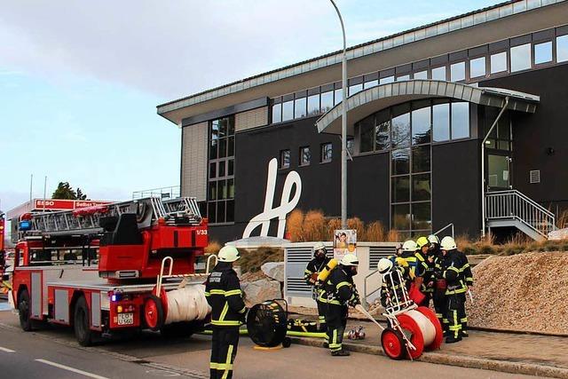 Feuerwehreinsatz im Hieber-Markt in Schopfheim