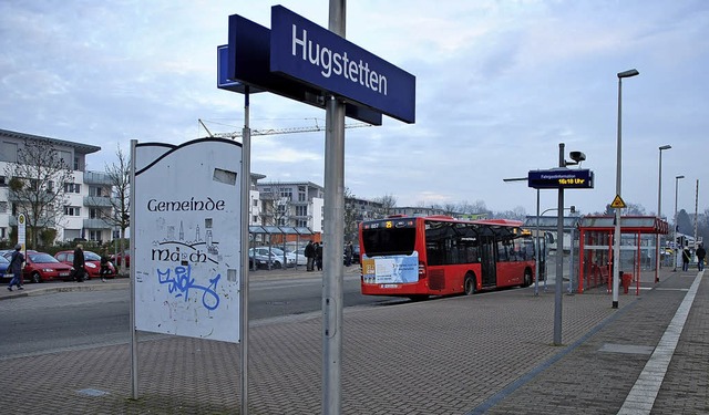 Der Bahnhof Hugstetten steht fr die s... noch in diesem Jahr voll bebaut sein.  | Foto: manfred frietsch