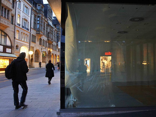 Geschlossene Geschfte in der Basler Innenstadt.  | Foto: Savera Kang