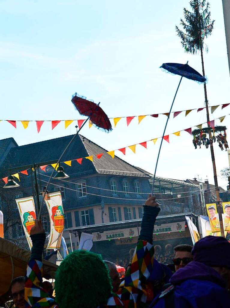 Ganz Lrrach kam bei der Lasser-Gugge-Explosion in Fasnachtsstimmung.