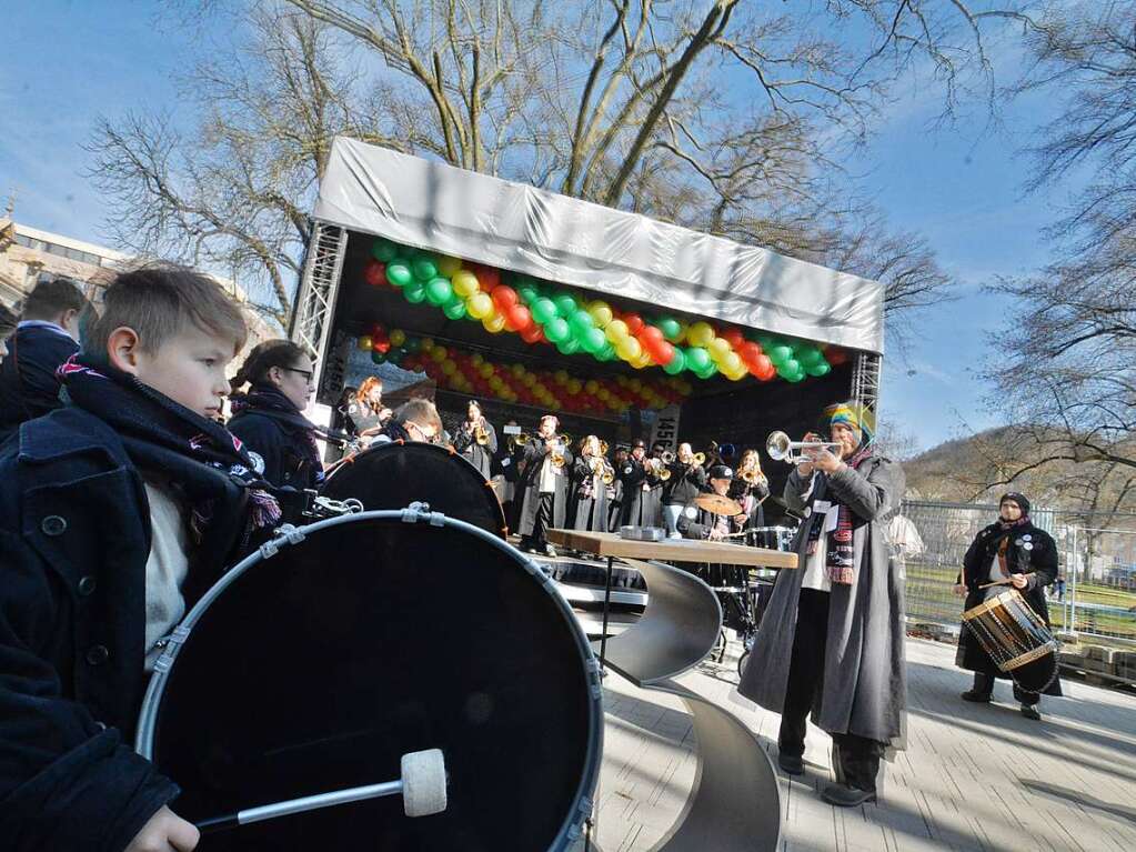 Ganz Lrrach kam bei der Lasser-Gugge-Explosion in Fasnachtsstimmung.