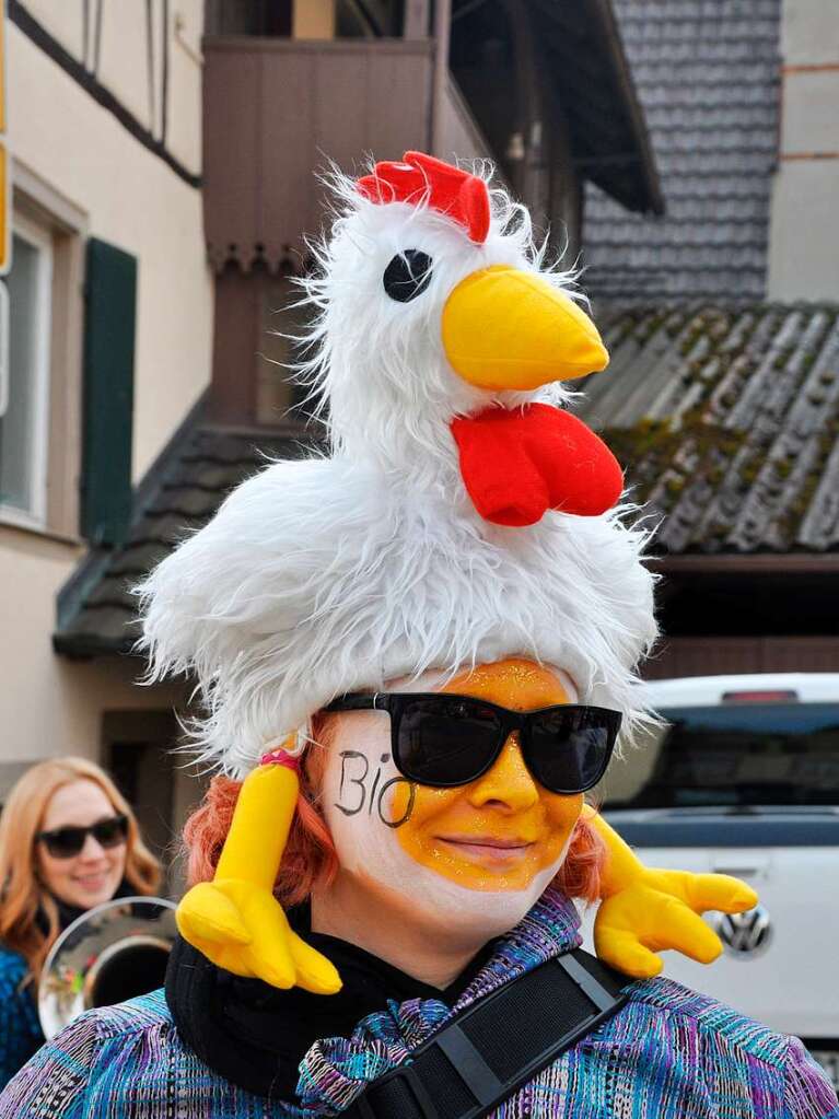 40 Znfte und Fasnachtscliquen zogen am Sonntag durchs Stdtli und verwandelten Kandern in ein buntes Narrendorf.