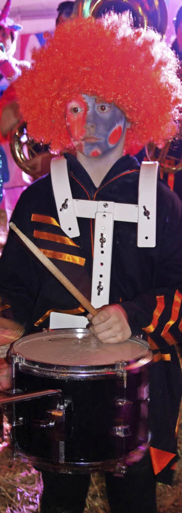 Frh bt sich: eines der jngsten Mitglieder der Gugge Brass Band  | Foto: Marion Rank