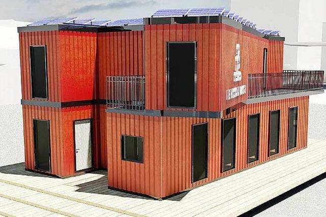 Basler bauen Recyclinghaus aus Schiffscontainern