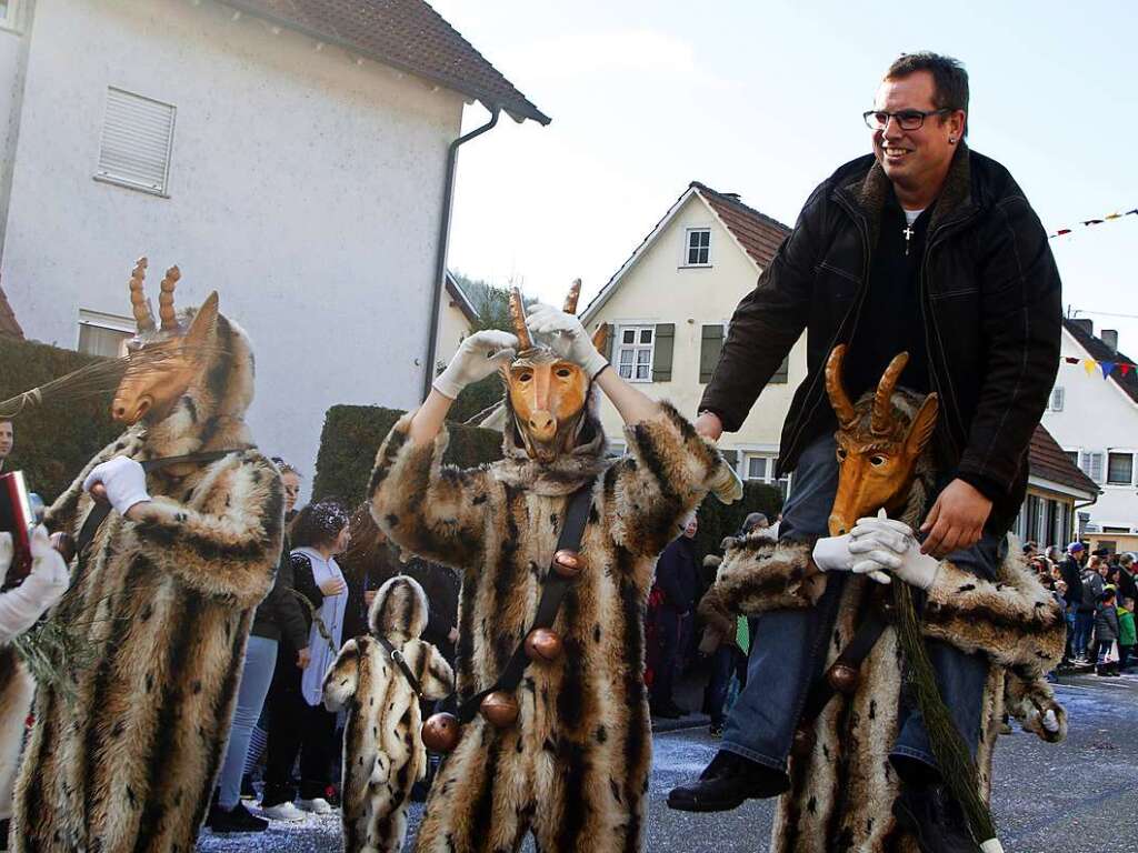 Der Jubilumsumzug am Sonntag in Reichenbach.