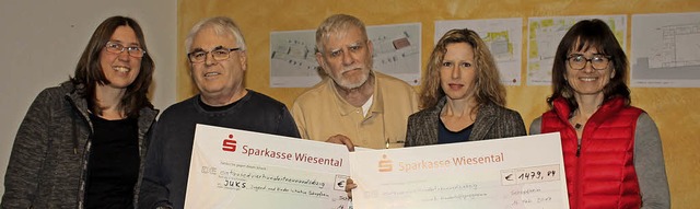 Willkommene Spende: Dietmar Hermann un...rhilfsprogramm Orientame (von links).   | Foto: Anja Bertsch
