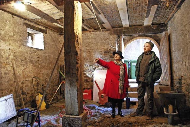 Sanierungsarbeiten im Anwesen Leonhardt werden mit dem Scheunenkeller fortgesetzt