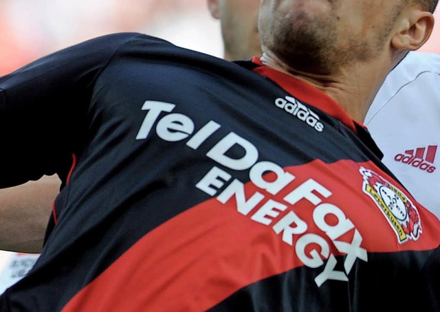 Bayer 04 Leverkusen warb fr Teldafax.  | Foto: DPA