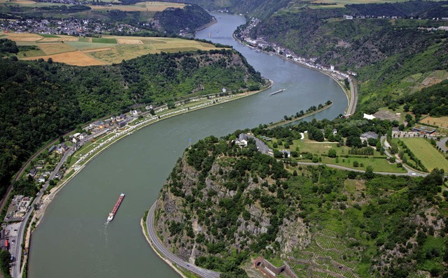 Der Loreleyfelsen bei St. Goar im Mittelrheintal   | Foto: dpa