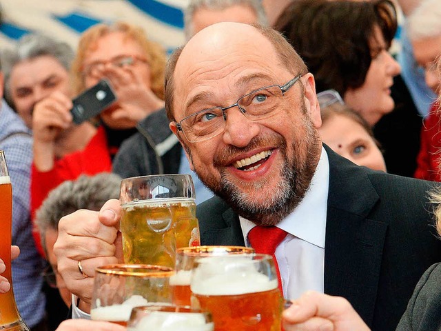 Martin Schulz beim politischen Aschermittwoch  | Foto: dpa
