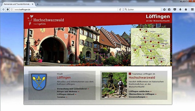 Die Internetseite der Stadt Lffingen ...und eine frische Gestaltung erhalten.   | Foto: Screenshot