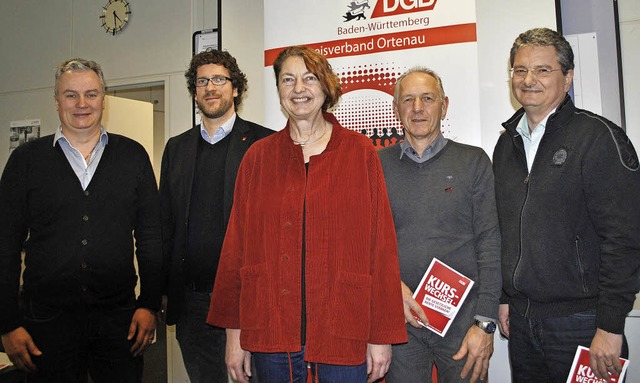 Annelie Buntenbach sprach in Oberkirch vor Betriebsrten und DGB-Mitgliedern.   | Foto: Ullmann