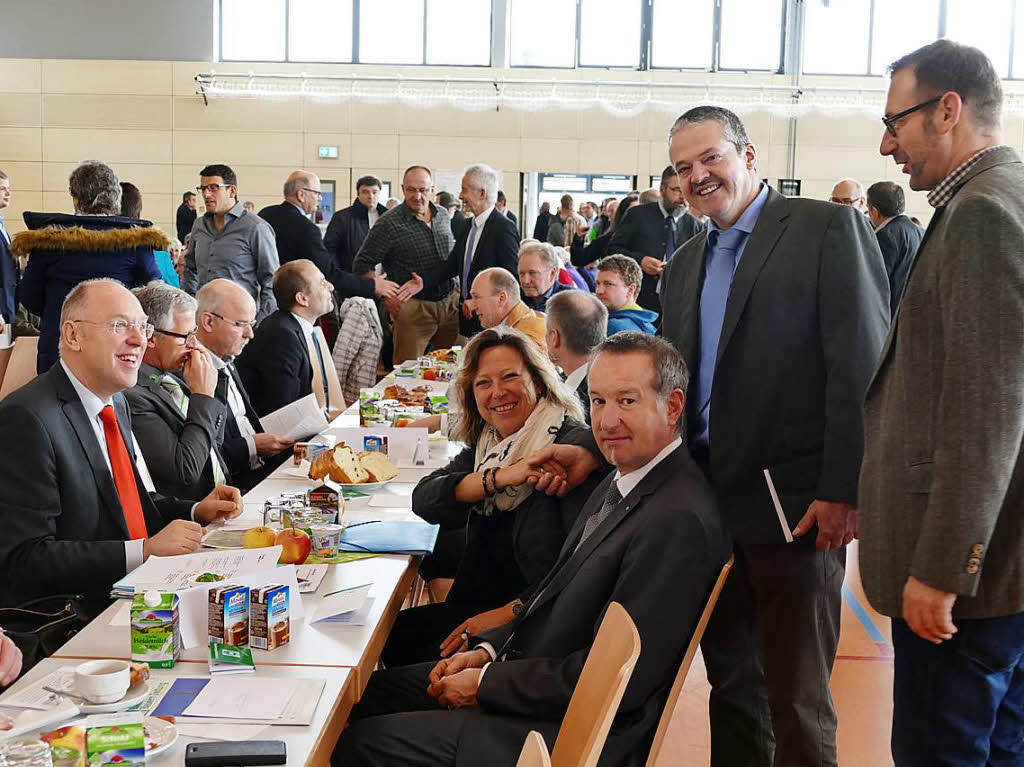 Oswald Trndle und Michael Martin (Vertreter des BLHV im Kreis Waldshut) freuten sich, dass auch Vertreter aus der Politik und der Geschftswelt zur Versammlung gekommen waren.