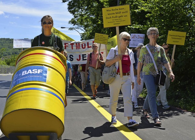 Die Sanierung der Kesslergrube beschf...17;s einen groen Protestspaziergang.   | Foto: Martin Eckert/Ralf H. Dorweiler