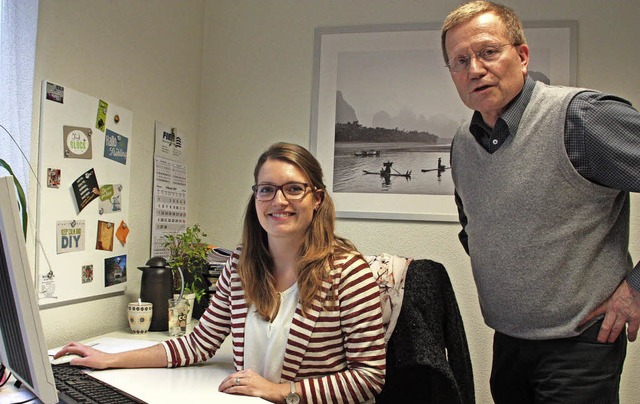 Carina Wanowski und Reinhard Valenta w... Stadt Wehr noch mehr Auftrieb geben.   | Foto: Kerckhoff