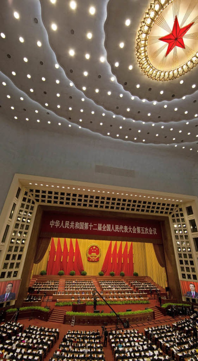 In diesem Saal tagt der chinesische Volkskongress.   | Foto: DPA