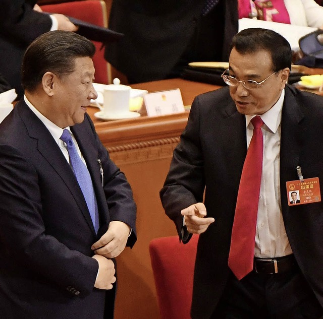Xi Jinping (links) und Li Keqiang   | Foto: AFP