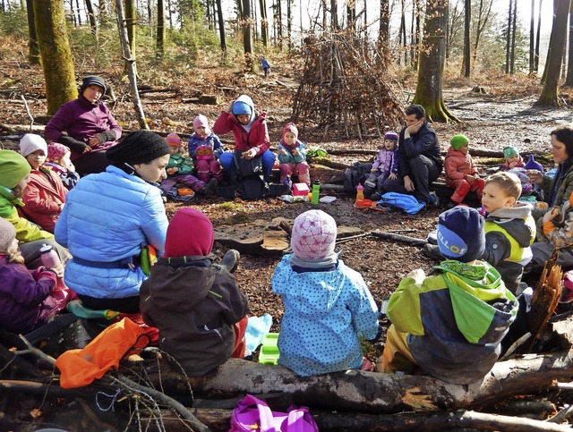 Huslich einrichten  la Waldkindergar...aben sich bereits an Ablufe gewhnt.   | Foto: Katharina Mass