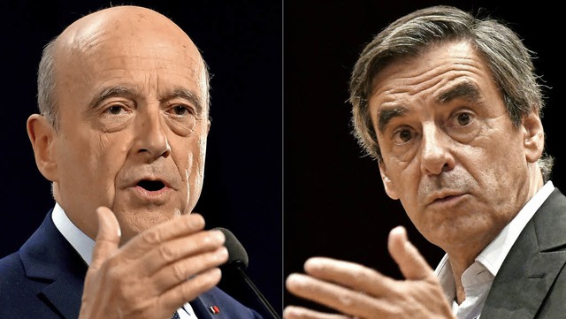 Der eine will nicht mehr, der andere w...in Jupp (links) und Franois Fillon.   | Foto: AFP