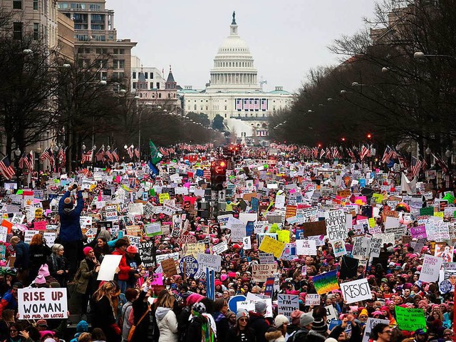 Am 21. Januar marschierten und demonst...; gegen den neuen Prsidenten der USA   | Foto: AFP