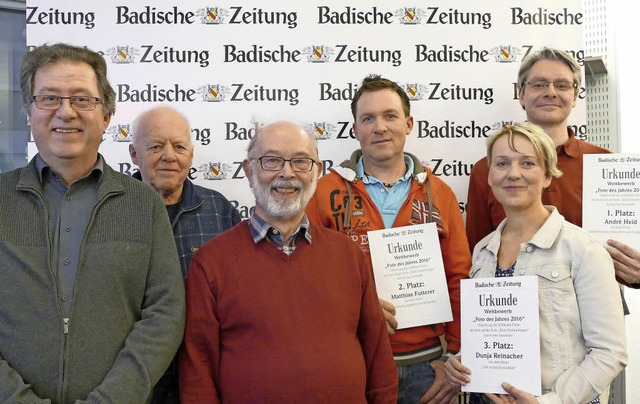 Die Gewinner der Verlosung und des Wet...terer, Dunja Reinacher und Andr Heid   | Foto: Andrea Strumberger