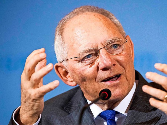 Bundesfinanzminister Wolfgang Schuble  | Foto: AFP