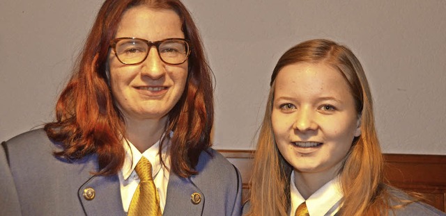 Daniela Allgaier (links) ist die neue ...nd ist Schriftfhrerin Mareike Wagner   | Foto: C. Sahli