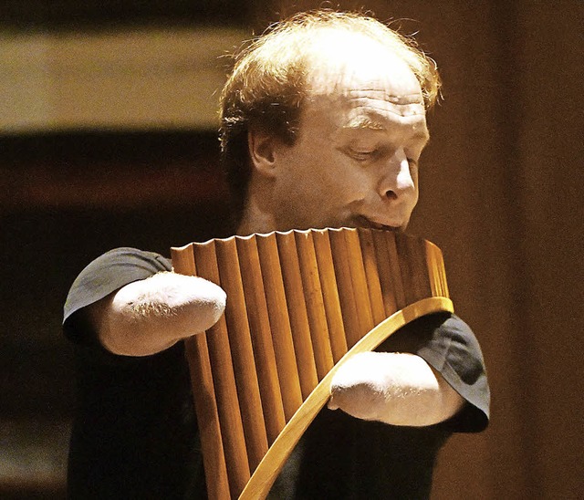 Matthias Schlubeck in der Altenheimer Friedenskirche  | Foto: W. Knstle