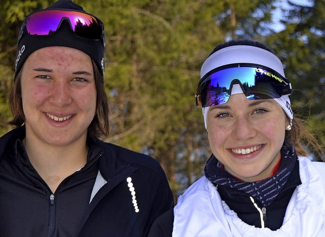 Johanna Knpfle (links) lief auf Rang ...rina Baum gewann   den Rechbergpokal.   | Foto: junkel