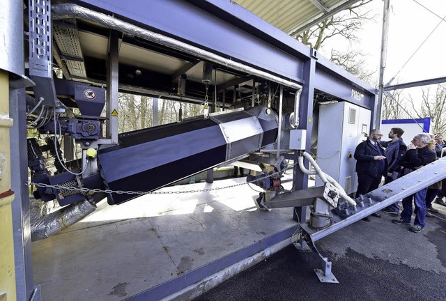 Kohlekanone: Diese Maschine karbonisiert Grnzeug und produziert Wrme.   | Foto: Thomas Kunz