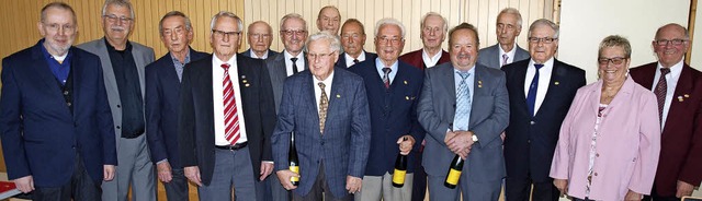 Die Prsidenten des Obermarkgrfler Ch...it Jubilaren fr  60, 65 und 70 Jahre   | Foto: Paul Schleer