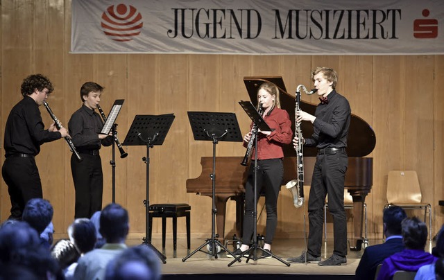 Preistrger zeigen ihr Knnen: Das Kla... in Staufen Carl Bhms F-Dur Quartett   | Foto: Hans-Peter Mller