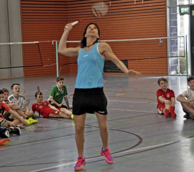 Begeisterung fr Badminton: Olympiatei...nasium in Bad Krozingen, wie es geht.   | Foto: Rainer Ruther