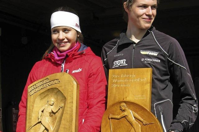 Langlaufrennen auf Schneeresten