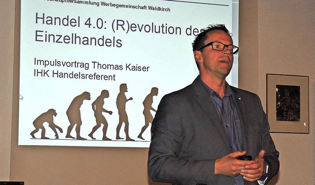 Thomas Kaiser von der Industrie- und H...at zur Zukunft des Innenstadthandels.   | Foto:  Sylvia Sredniawa